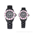 Sapphire Glass Couple Watch, Black Ceramic Watches For Promotion Gifts